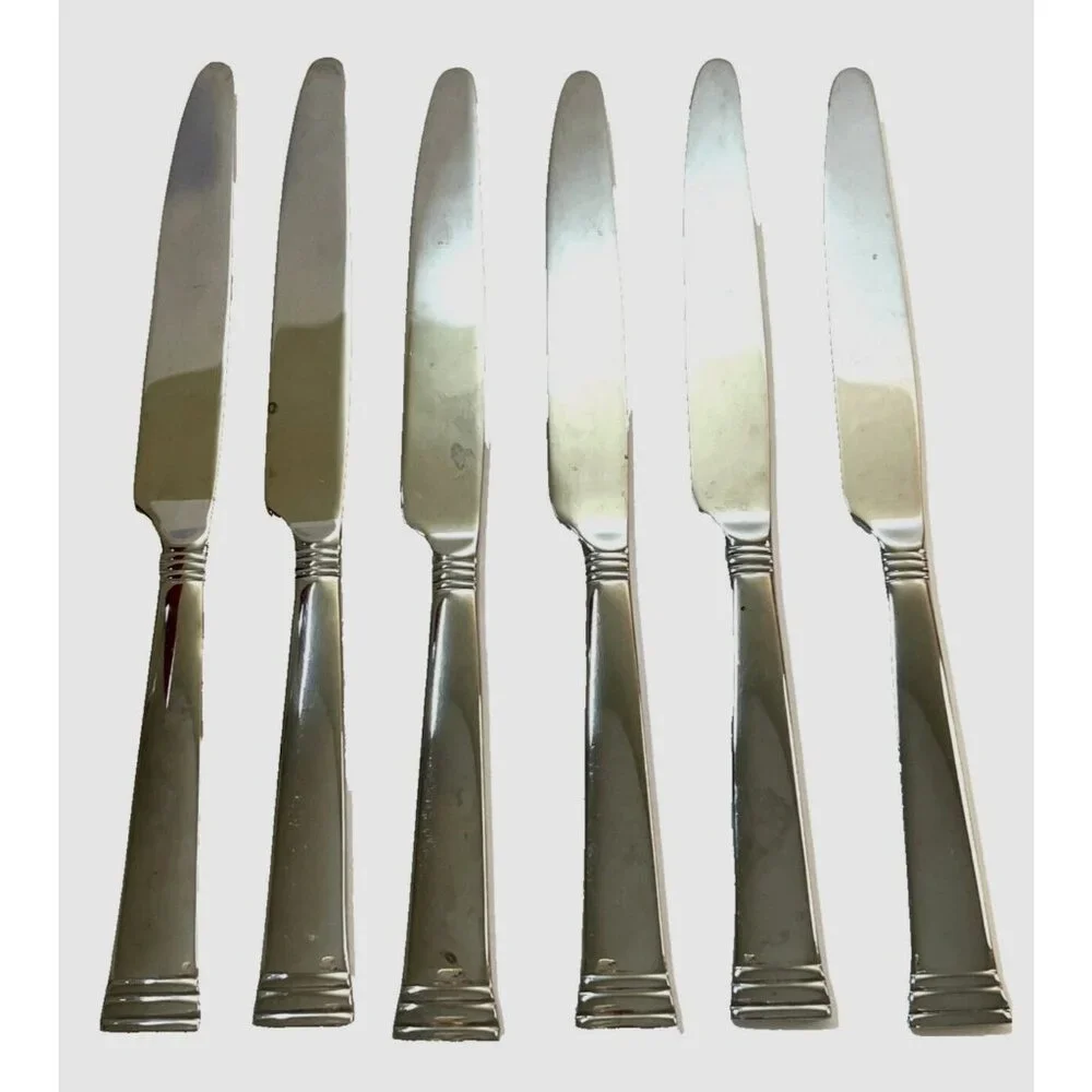 Stainless 18/0 Dinner Knife Knives PARADISE by Towle Living Collection Lot of 6